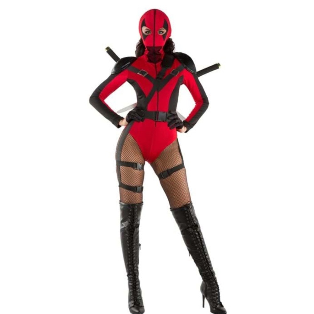 Deathly Beautiful Assassin “Lady Deadpool” 3 Piece Costume Set